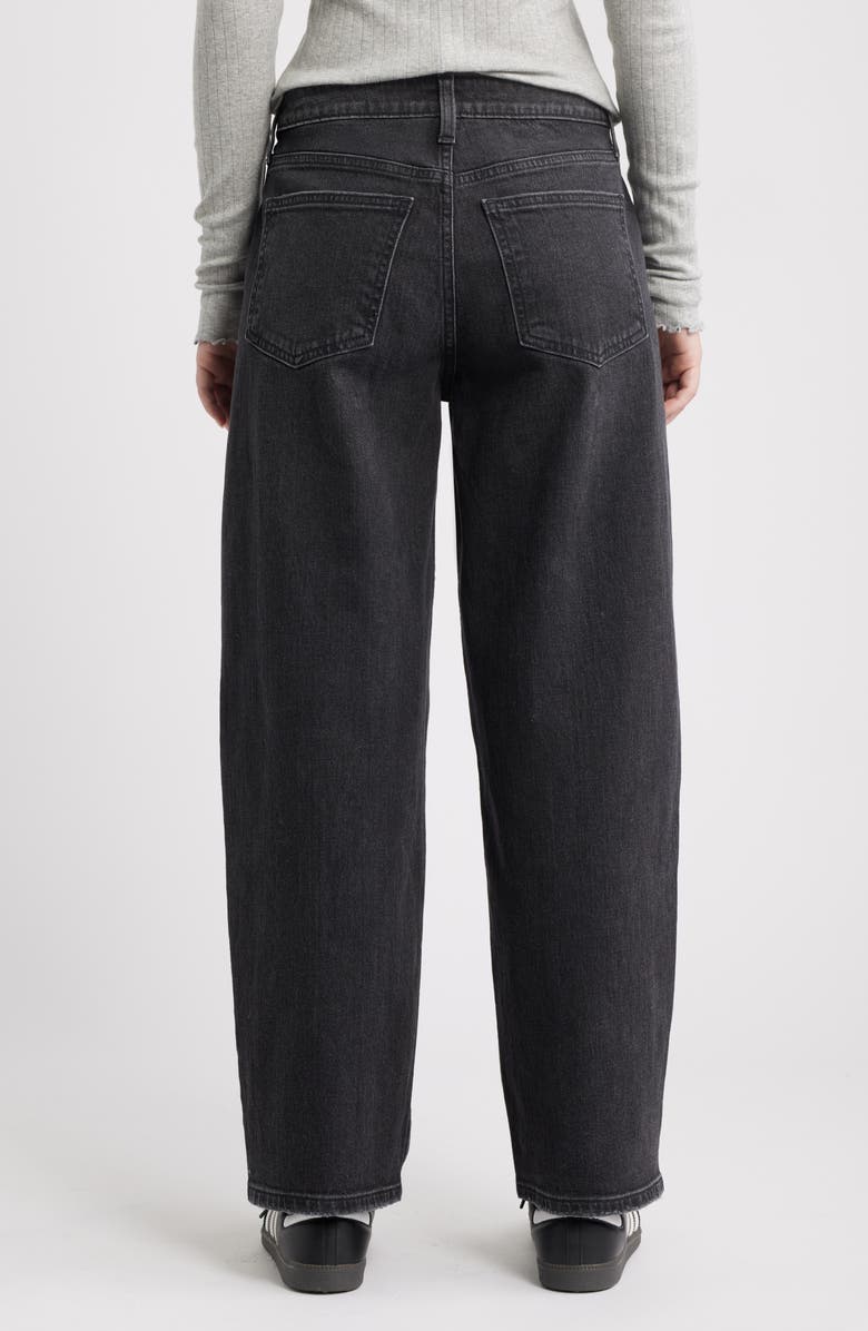 BP. Mid Rise Baggy Barrel Jeans, Alternate, color, Washed Black