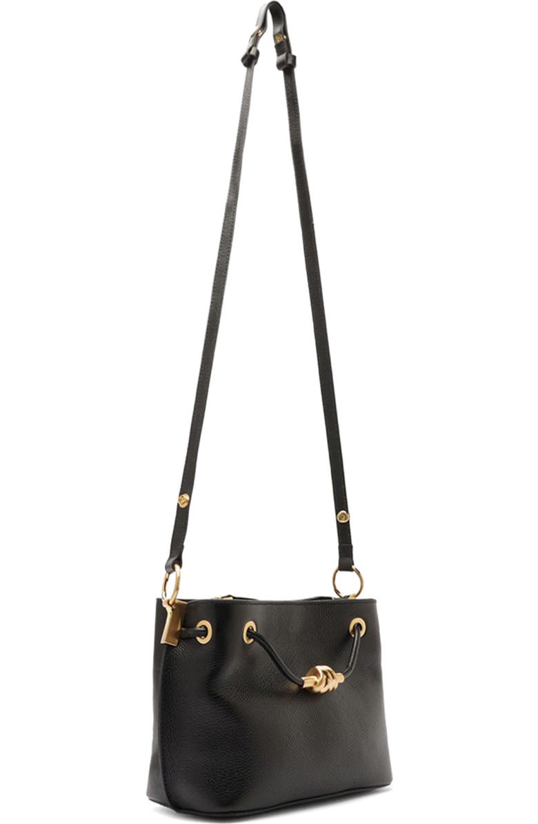 Arezzo Small Daphne Leather Crossbody Bag, Alternate, color, Black