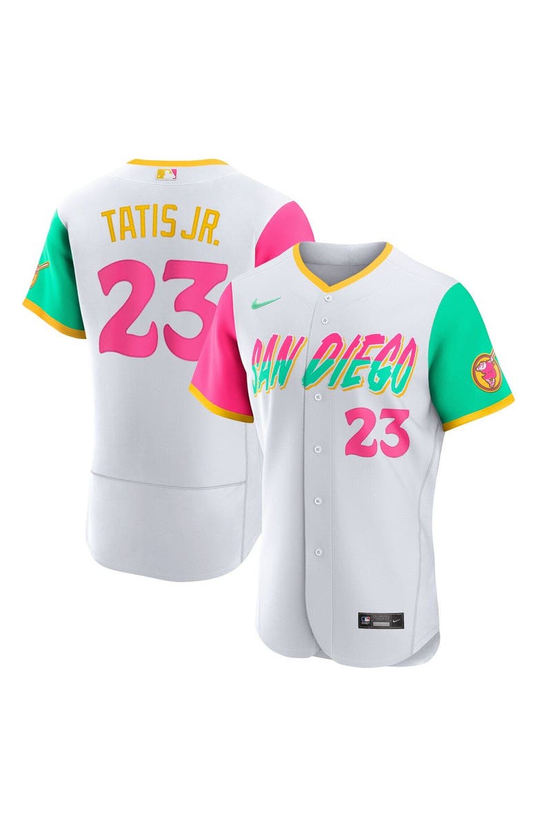 Nike Men's Nike Fernando Tatis Jr. White San Diego Padres 2022 City Connect Authentic Player Jersey, Alternate, color,