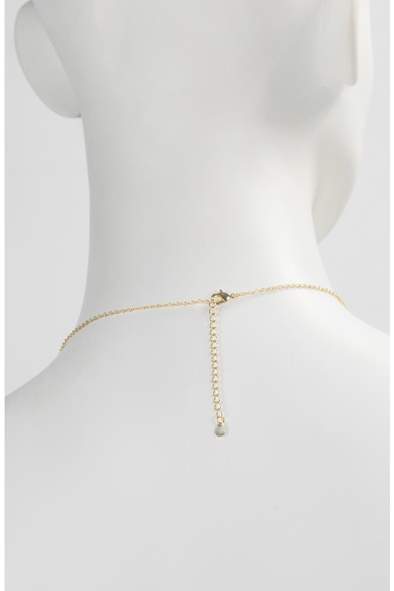 Cubic Zirconia Bezel Y-Necklace, Alternate, color, GOLD