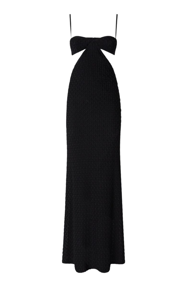 Missoni Cut-out Long Dress With Embossed Lace, Alternate, color, Black