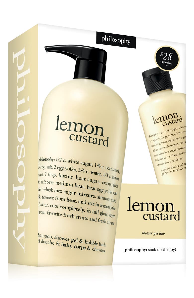 philosophy lemon custard shampoo, shower gel & bubble bath duo, Alternate, color, 