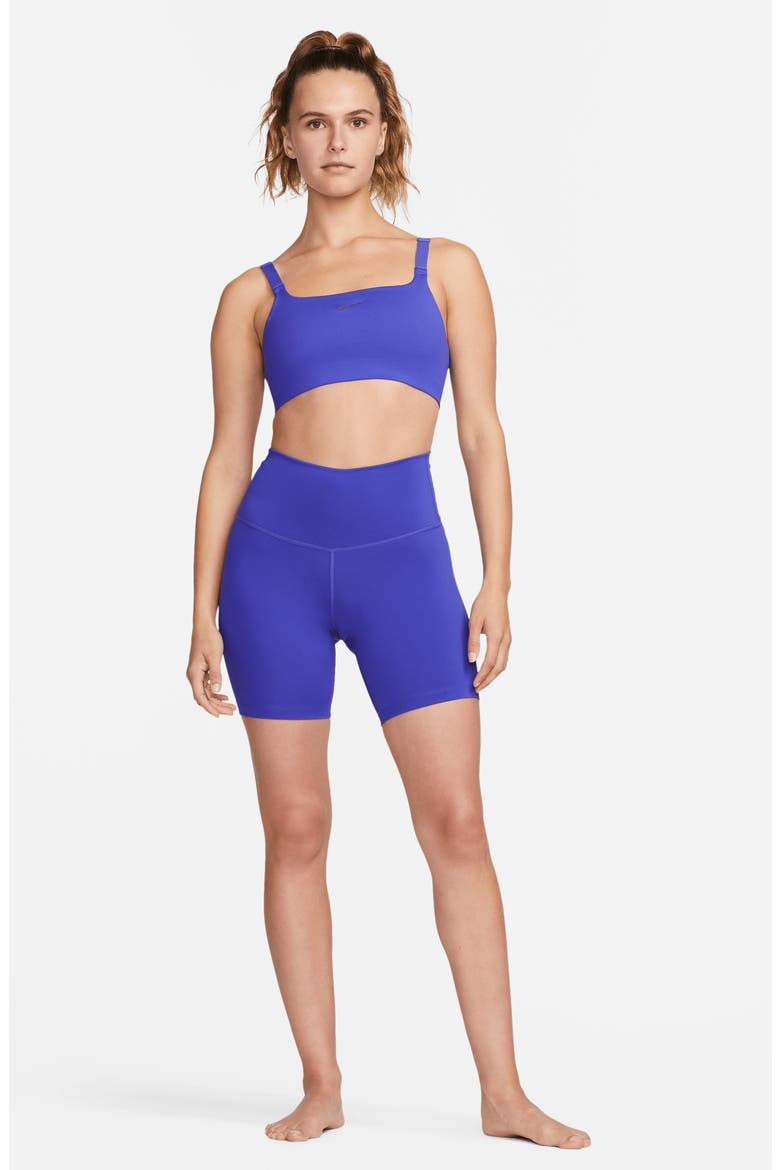 Yoga Dri-FIT Alate Versa Sports Bra, Alternate, color, LAPIS/ IRON GREY