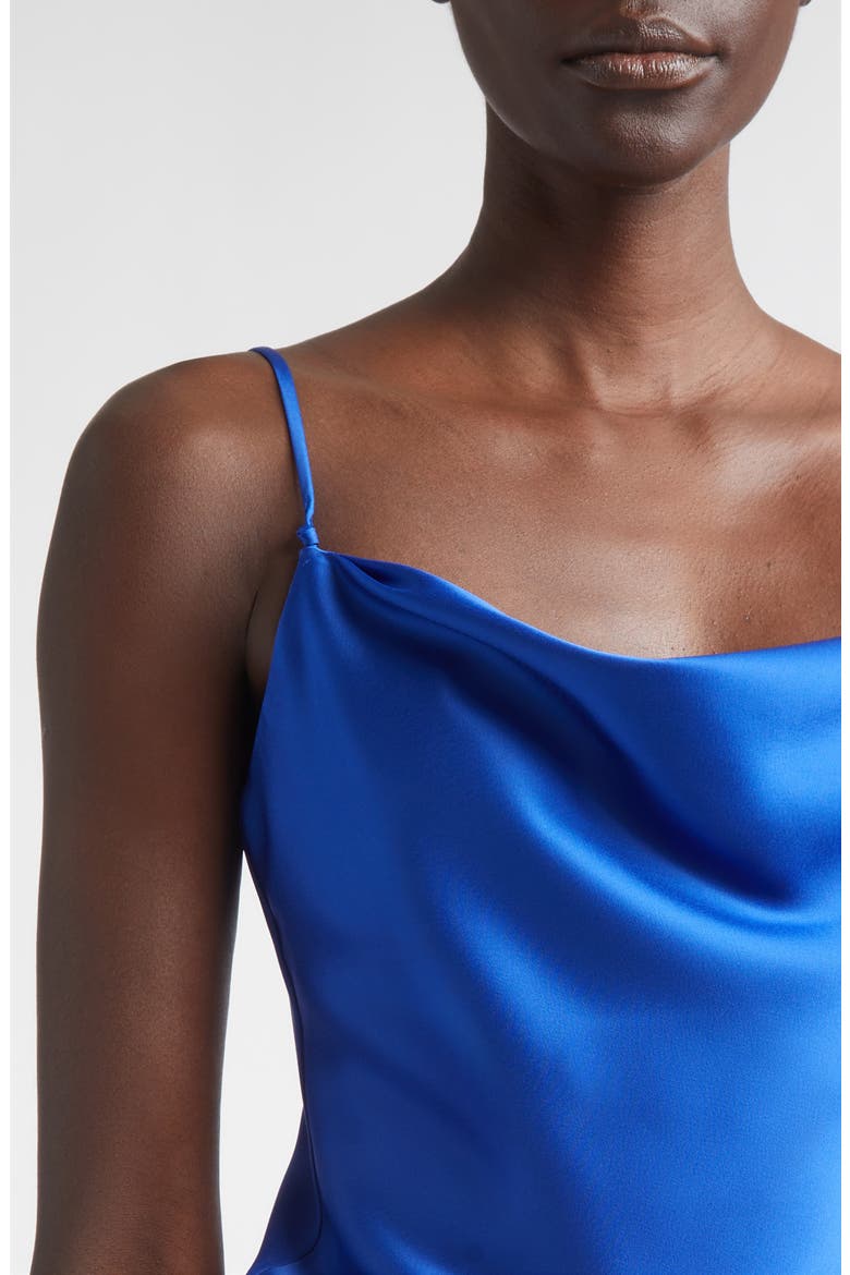 Monroe Liquid Satin Camisole Top, Alternate, color, COBALT