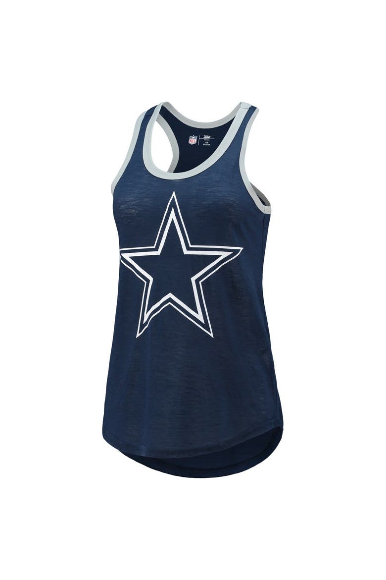 Women's G-III 4Her by Carl Banks Navy Dallas Cowboys Tater Burnout Tank Top, Alternate, color, Navy