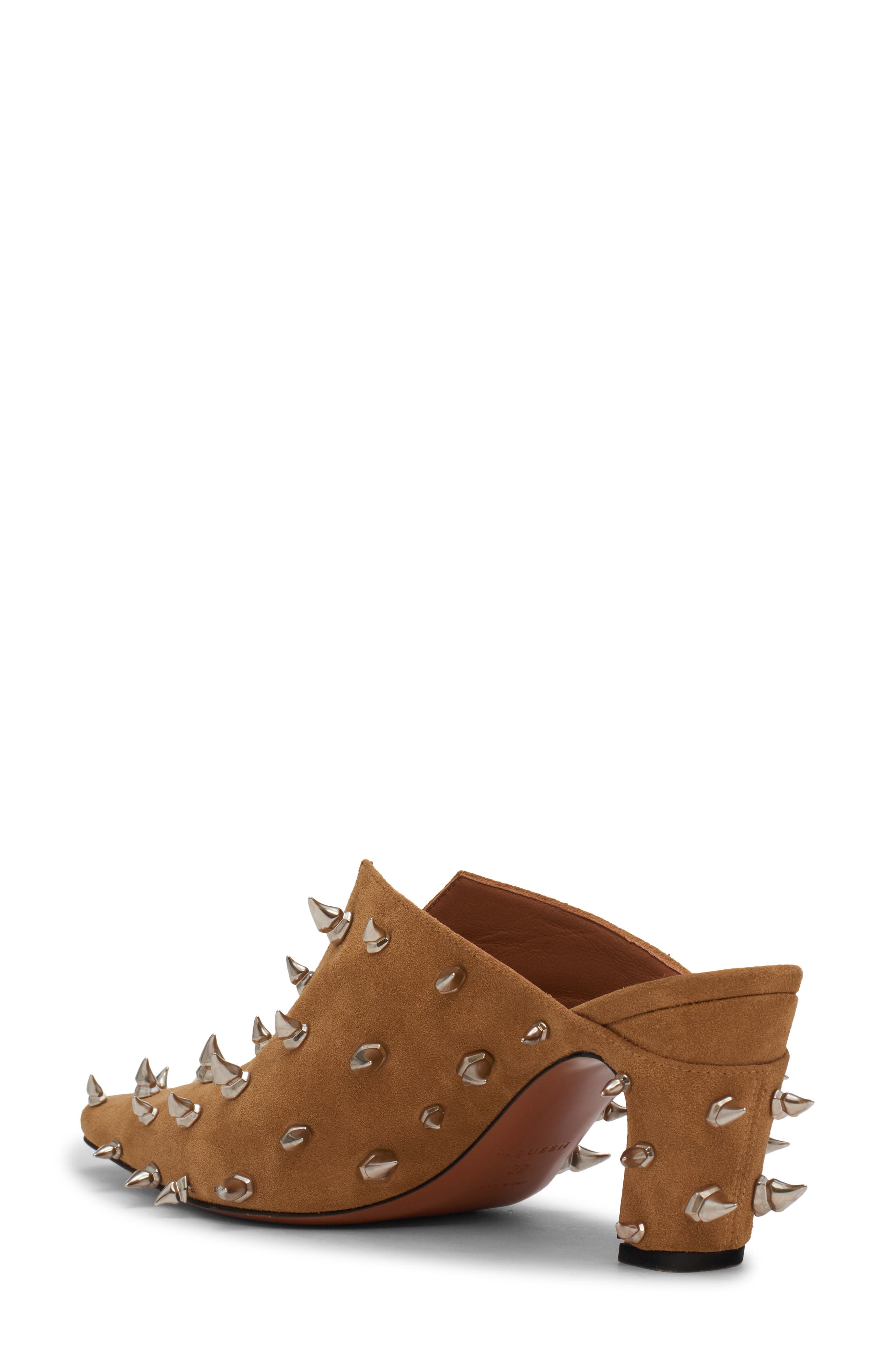 Thorn Studded Mule, Alternate, color, HONEY/ SILVER