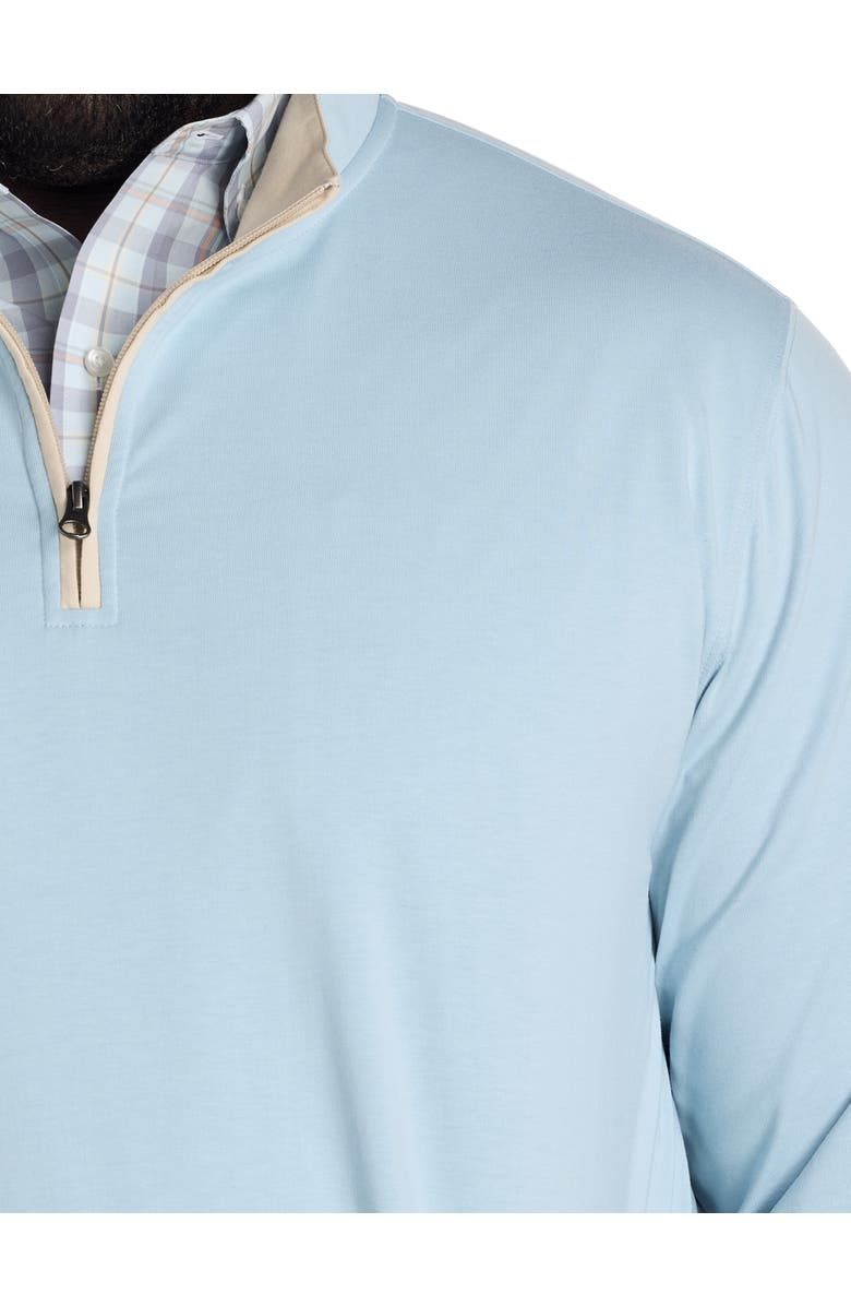 Oak Hill by DXL Big & Tall 1/4-Zip Performance Pullover Sweater, Alternate, color, Forget Me Knot