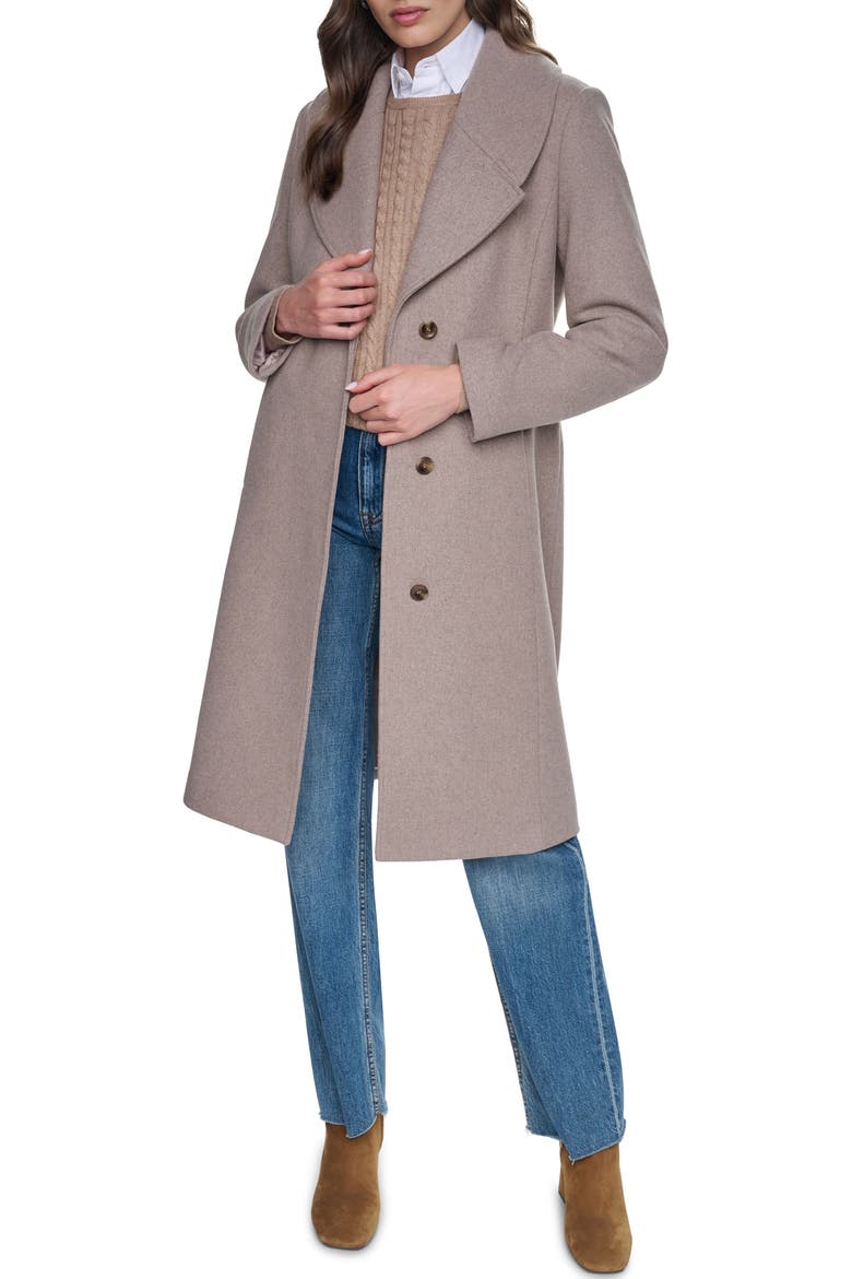 Cole Haan Signature Oversize Collar Wool Blend Coat (Women