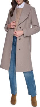 Cole Haan Signature Oversize Collar Wool Blend Coat