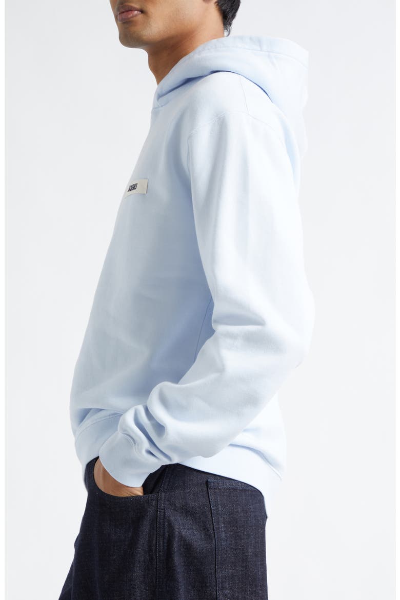 Le Hoodie Gros Grain Cotton Hoodie, Alternate, color, LIGHT BLUE 2