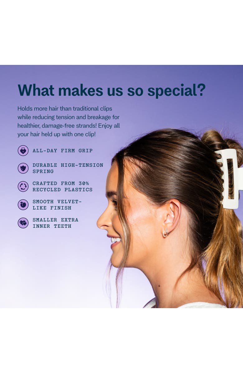 Gimme Beauty XL Rectangle Claw Clip for Thick Hair Duo, Alternate, color, Ivory