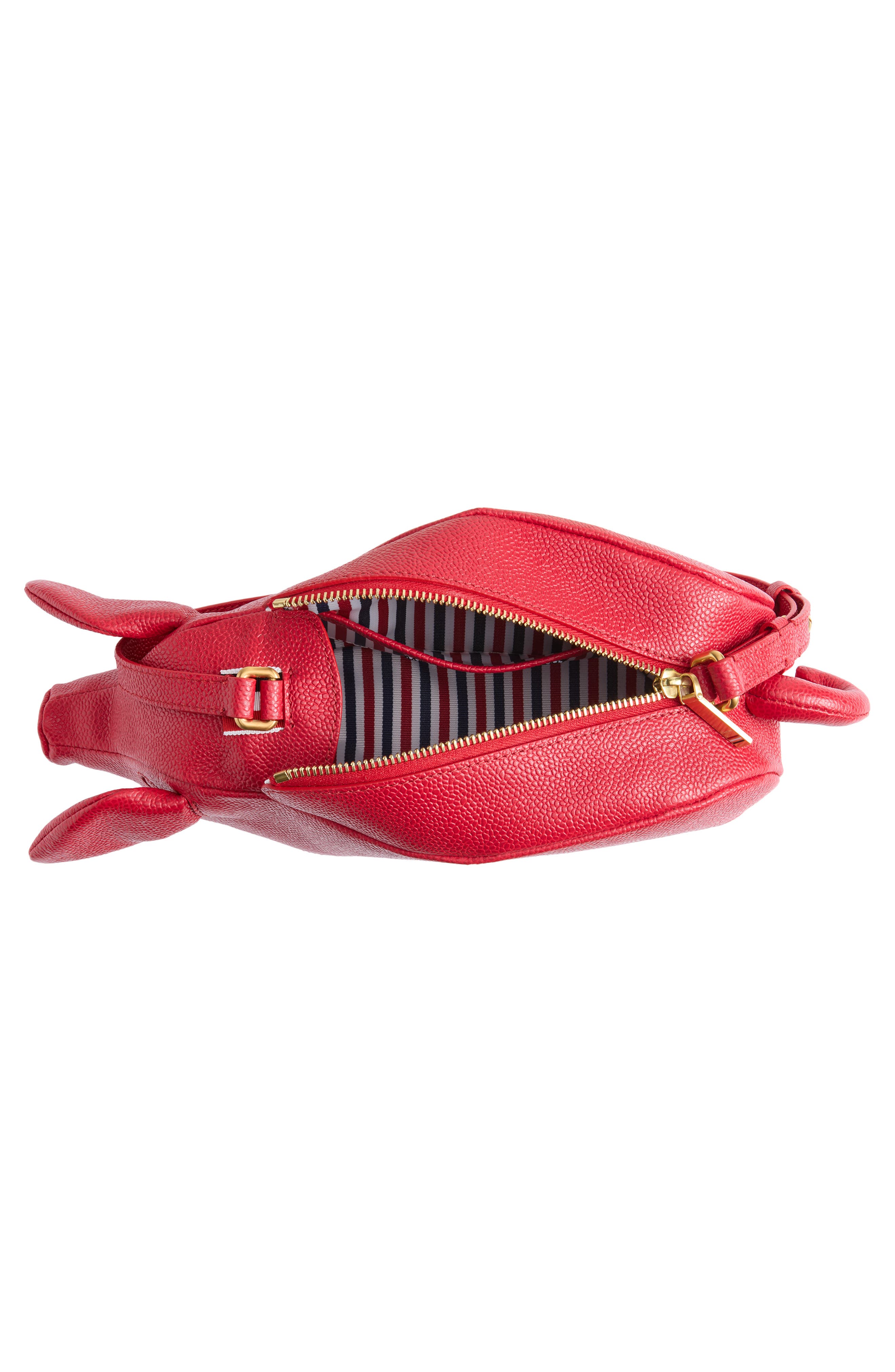 Baby Pig Pebbled Leather Shoulder Bag, Alternate, color, RED