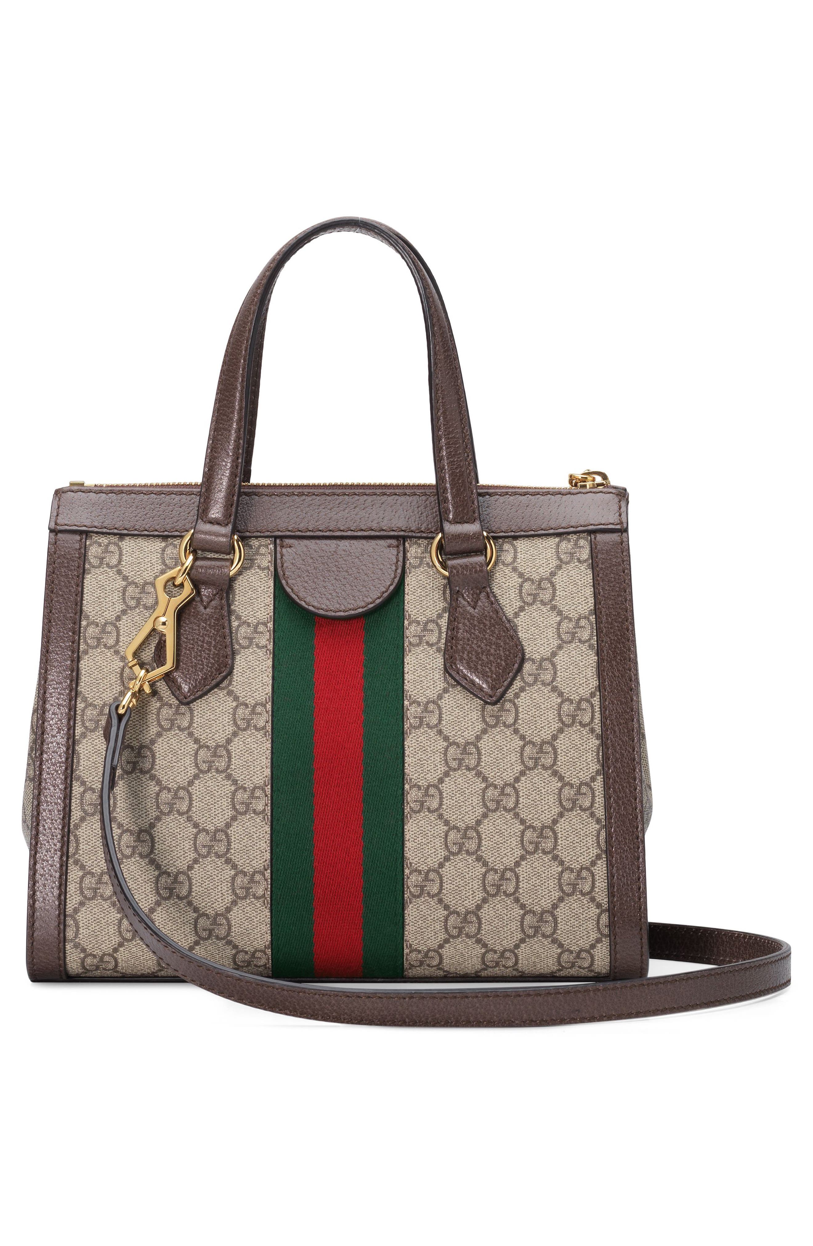Gucci Small Canvas Satchel, Alternate, color, 