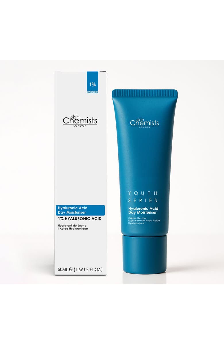SKINCHEMISTS Hyaluronic Acid Day Moisturiser 50ml for Dryness, Fine Lines & Wrinkles, Main, color, White