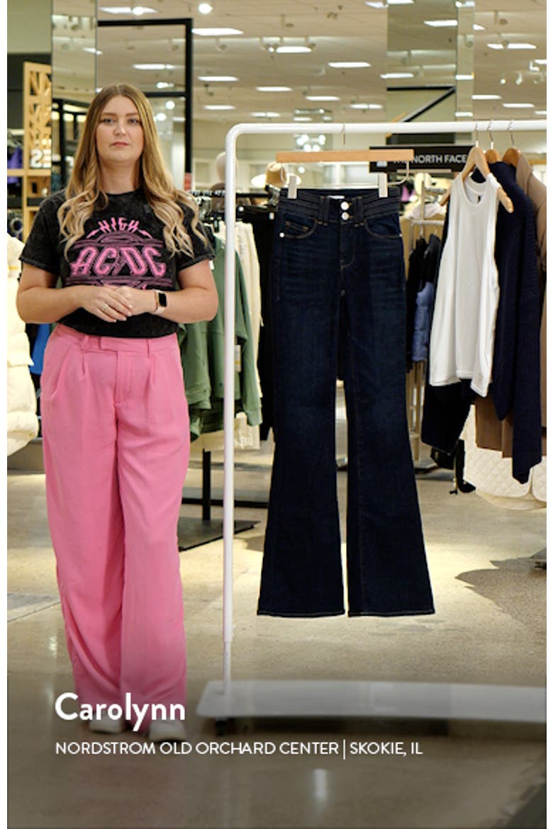 Le High Two-Button Flare Jeans video