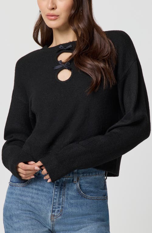 Florence By Mills Baby Bow Crop Sweater In Black