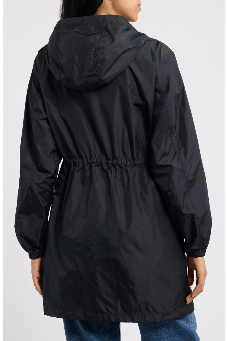 Lume Hooded Nylon Jacket, Alternate, color, BLACK