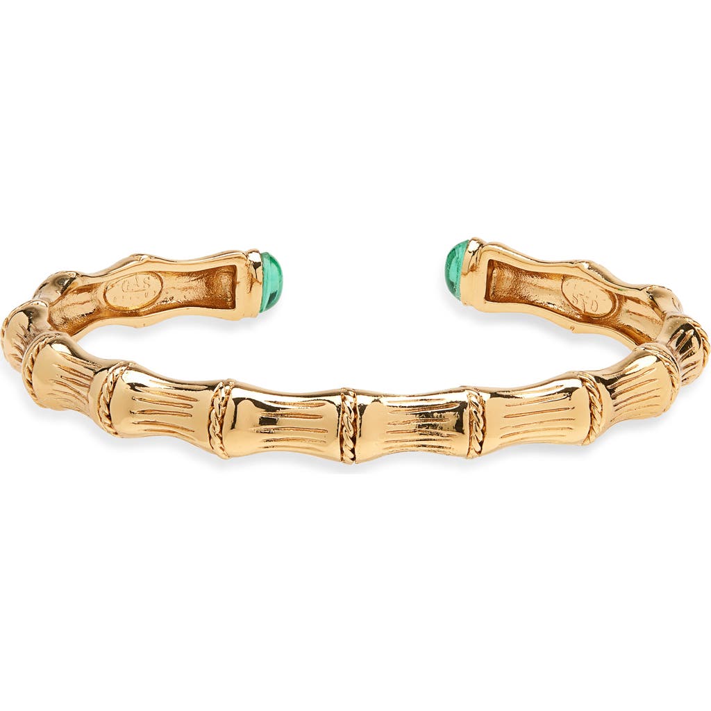Gas Bijoux Bbambou Cuff Bangle Bracelet In Gold