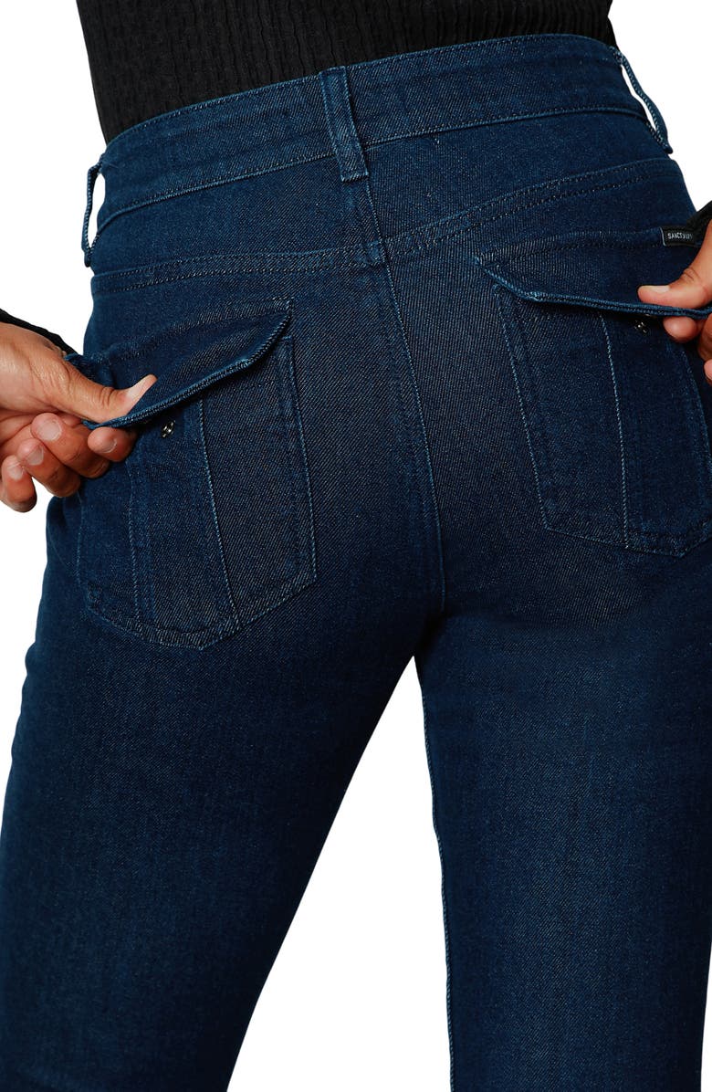 Sanctuary Hayden Utility Bootcut Jeans, Alternate, color, Plot Twist Blue