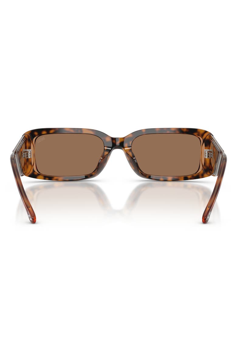 DIESEL<sup>®</sup> 53mm Rectangular Sunglasses, Alternate, color, Bilayer Havana / Dark Brown