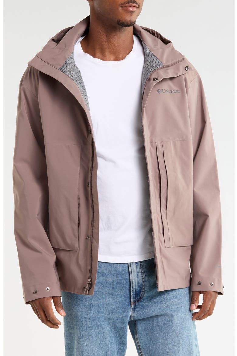 Street Heights Rain Shell Jacket, Main, color, IRON