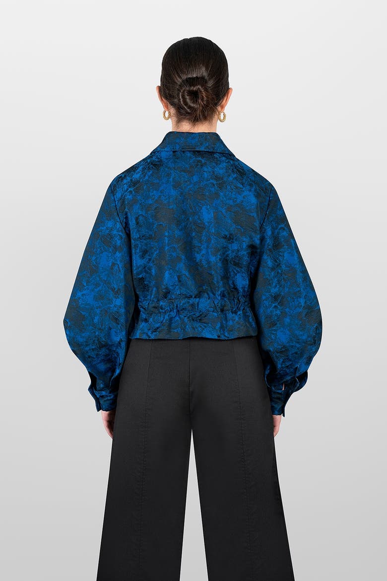 Sahariana Jacquard Jacket, Alternate, color, Blue