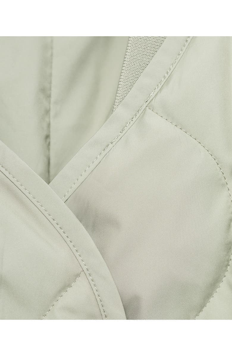 MANGO Quilted Anorak, Alternate, color, Pastel Green