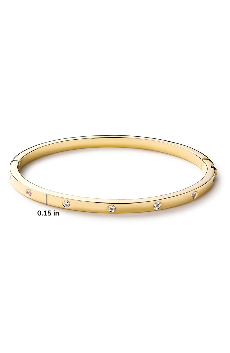 Ana Luisa Selena Cubic Zirconia Bangle Bracelet, Alternate, color, Gold / Clear