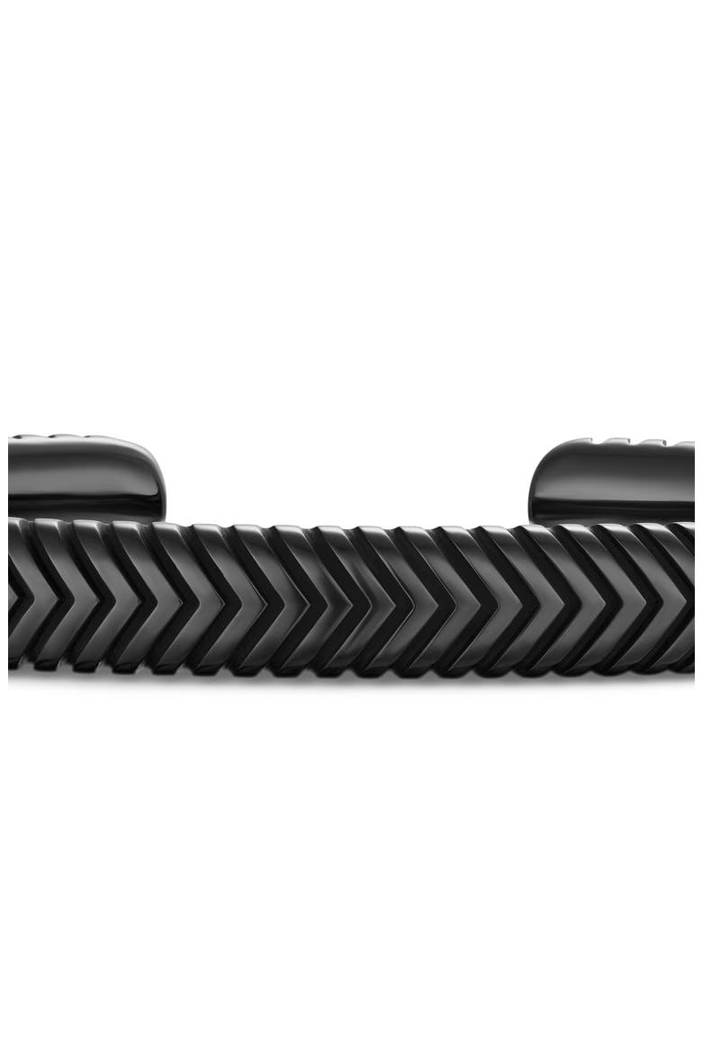 Chevron Cuff Bracelet in Black Titanium, Alternate, color, BLACK
