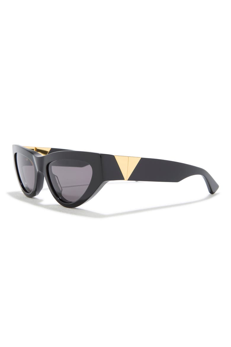 55mm Cat Eye Sunglasses, Alternate, color, BLACK BLACK GREY