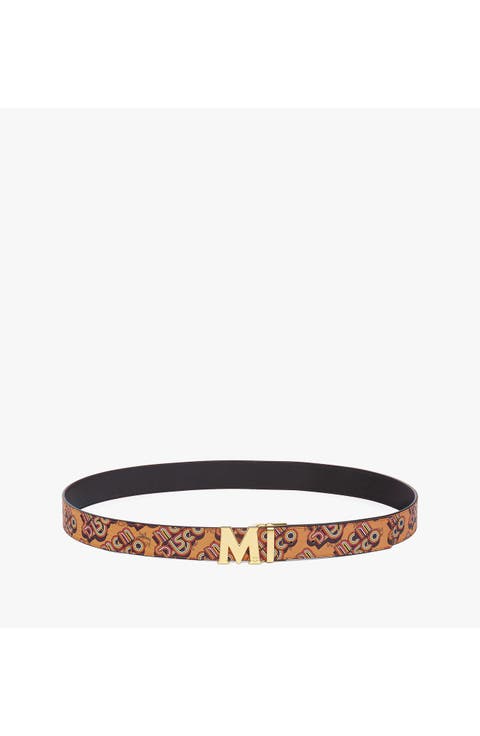 Claus M Reversible Belt 1.5 Inch in Disco Visetos