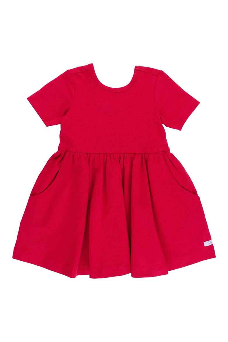 Sold Short Sleeve Skater Dress, Main, color, RED