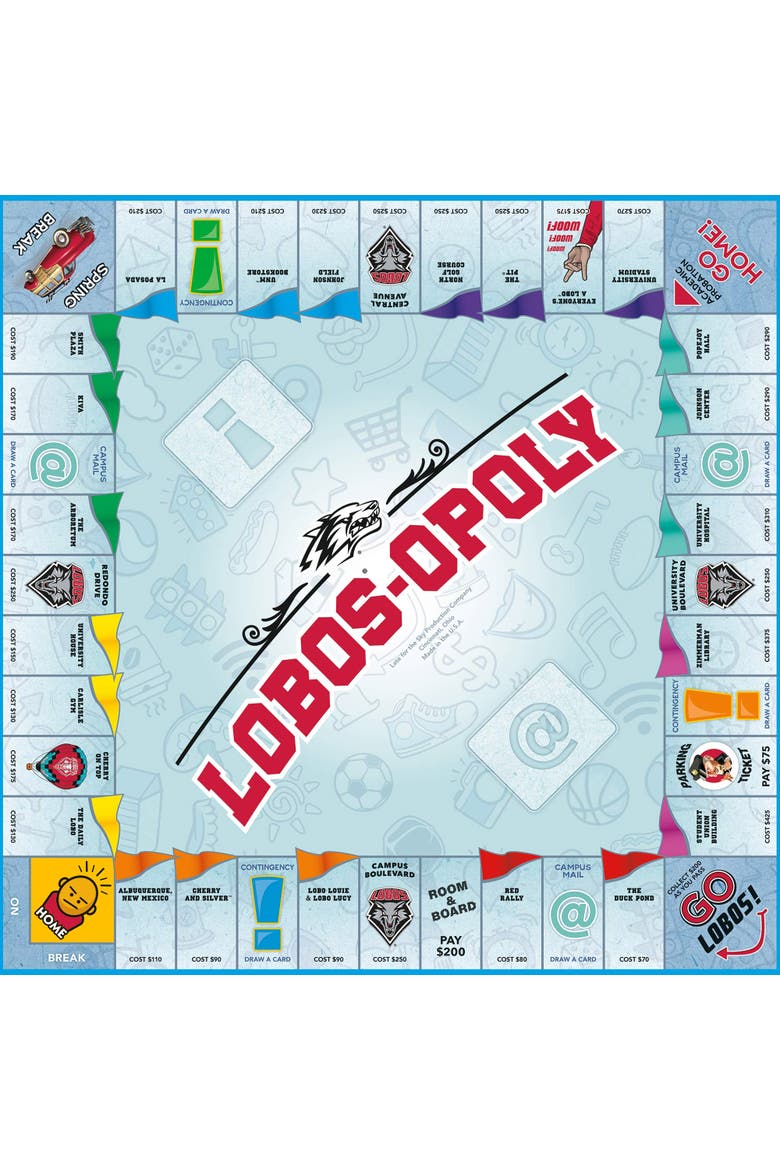 University Of New Mexico Lobosopoly Monopoly Board Game, Alternate, color, Multicolored