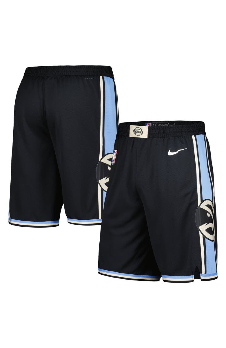 Nike Men's Nike  Black Atlanta Hawks 2023/24 City Edition Swingman Shorts, Main, color, 