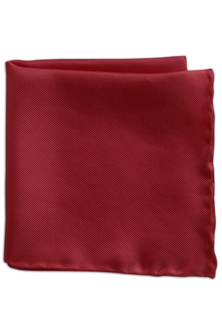 Big & Tall Silk Pocket Square, Main, color, RED