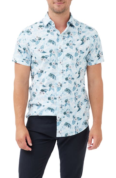 Port Nelson Floral Short Sleeve Button-Up Shirt