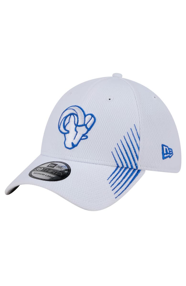 New Era Men's New Era White Los Angeles Rams Active 39THIRTY Flex Hat, Main, color, 