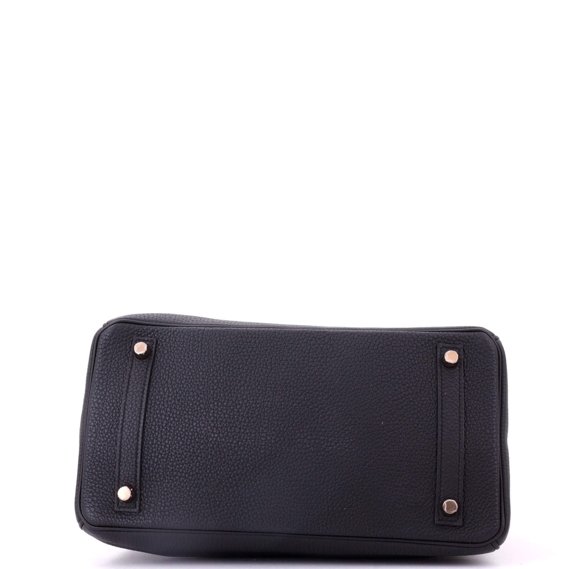 Pre-Owned Hermes Birkin Handbag Black Togo with Rose Gold Hardware 30, Alternate, color, Noir