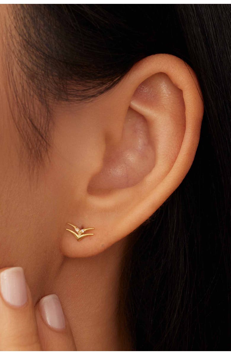 Oradina 14K Yellow Gold Fly High Studs, Alternate, color, Yellow Gold