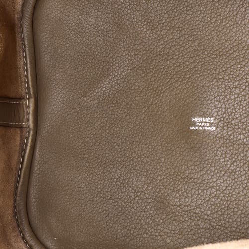 Pre-owned Hermes Hermes Picotin Lock Bag Clemence Gm In Brown