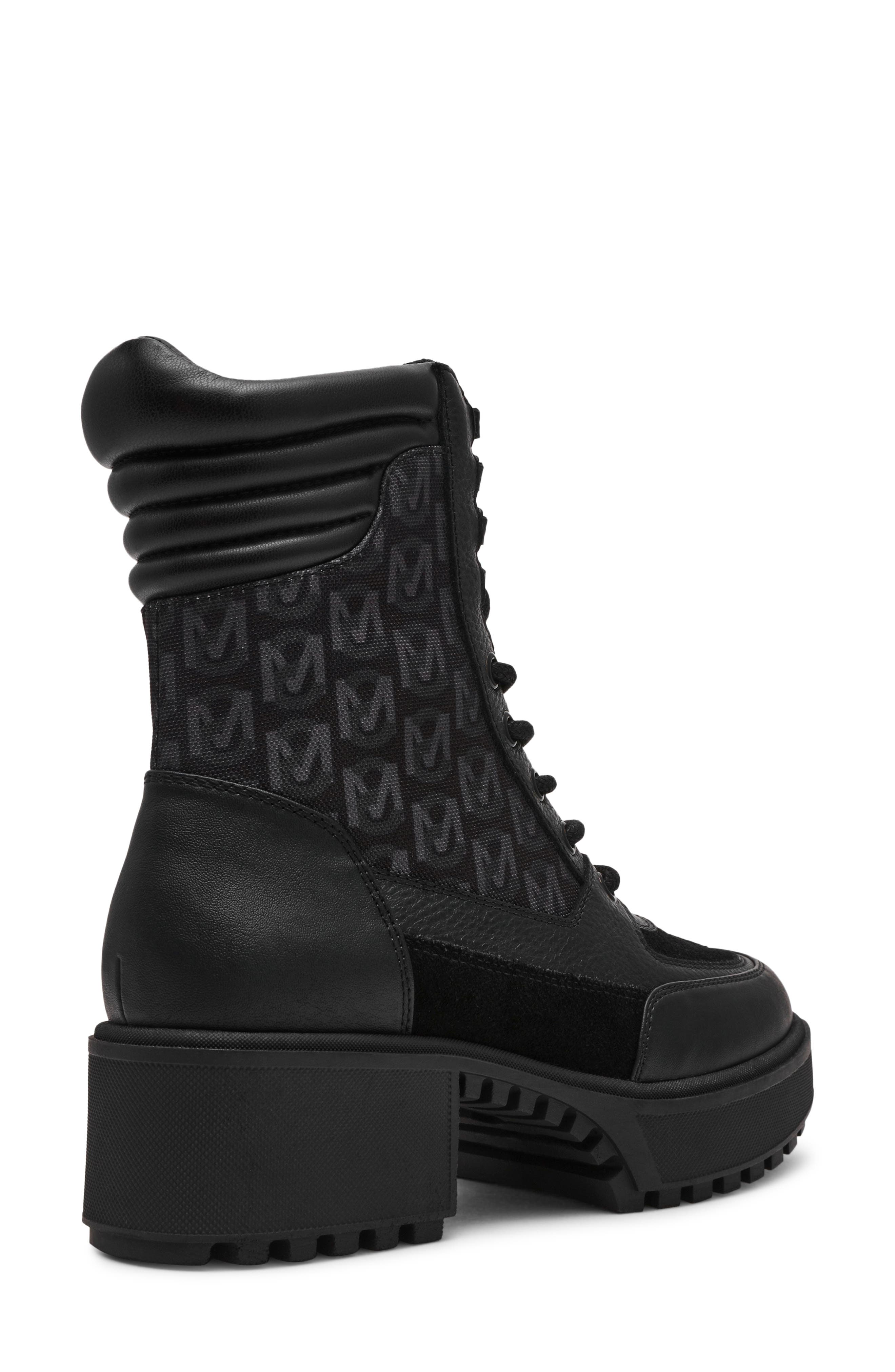 Steve Madden Lug Sole Hiking Boot, Alternate, color, Black Multi