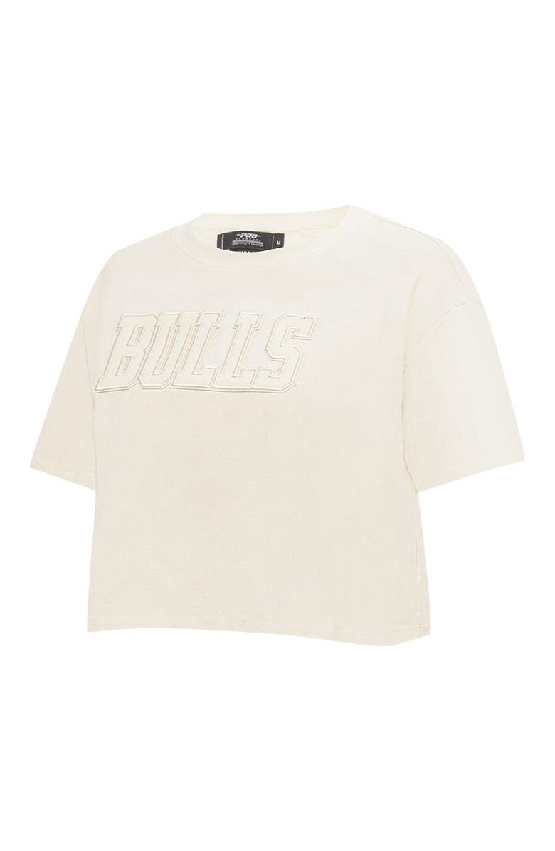 PRO STANDARD Women's Pro Standard Cream Chicago Bulls Neutral Boxy Crop T-Shirt, Alternate, color, Cream
