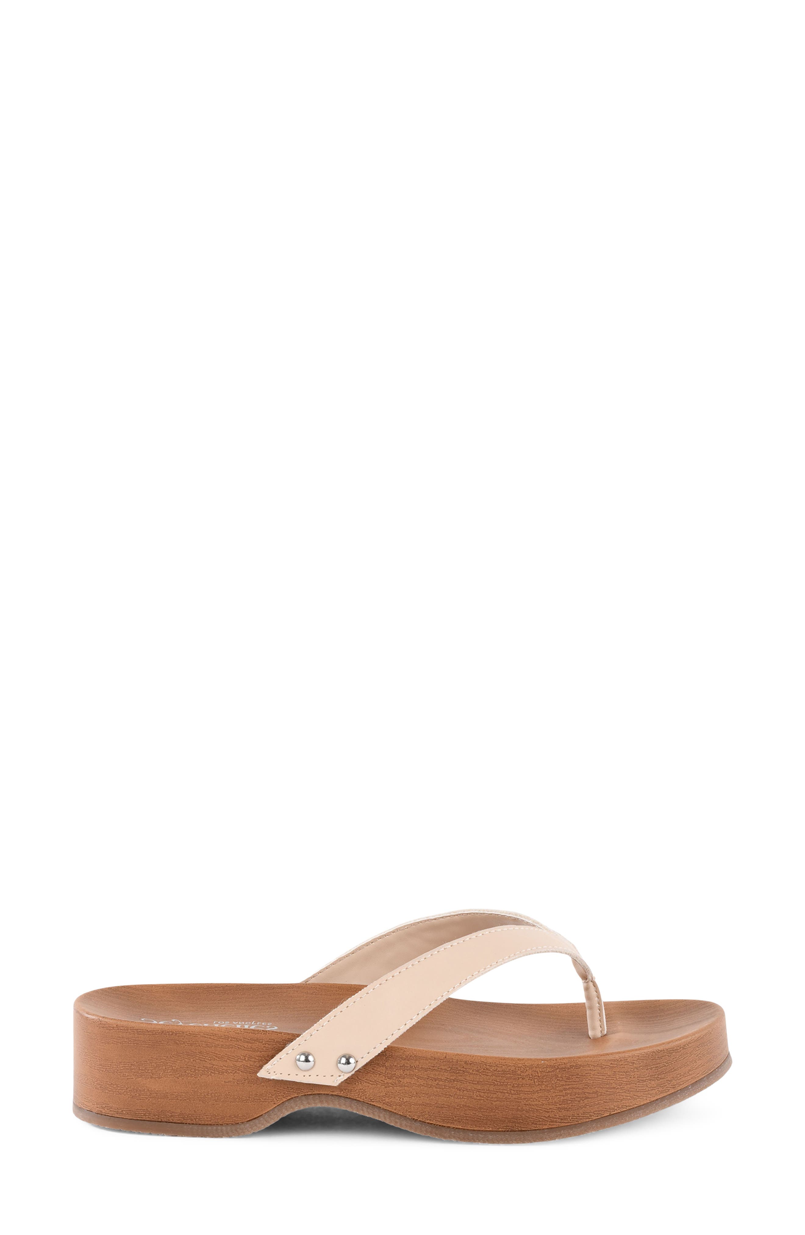 Dreaming Out Loud Platform Flip Flop, Alternate, color, NATURAL