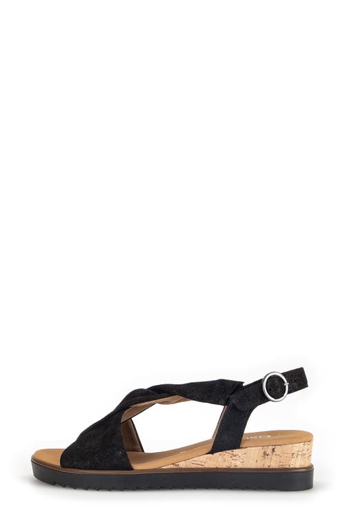 Gabor 42.751 Wedge Sandal In Black