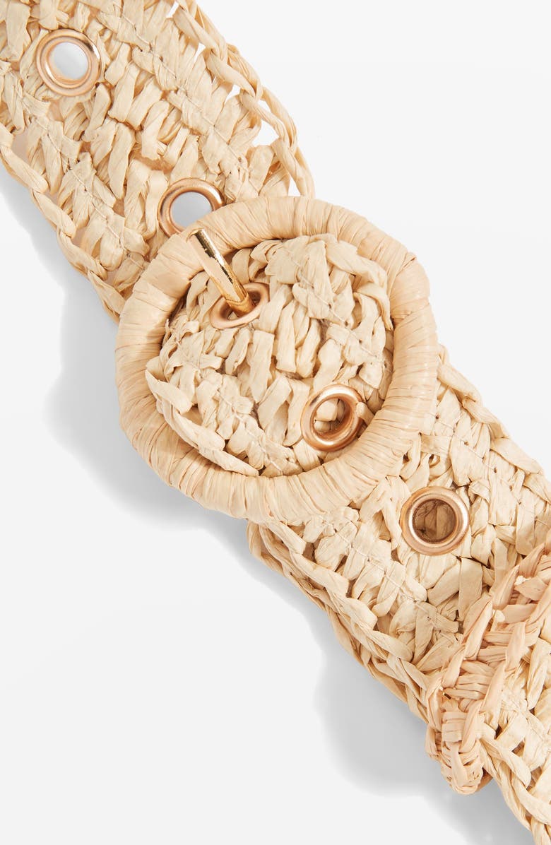 Topshop Brighton Straw Belt Bag, Alternate, color,