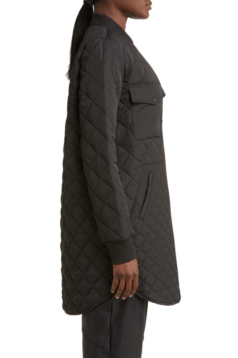 Quilted Recycled Polyester Jacket, Alternate, color, BLACK