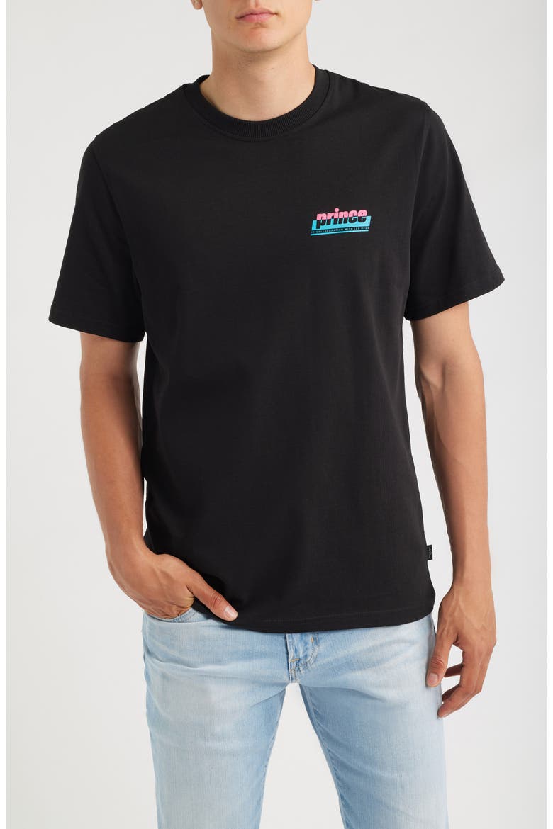 x Prince Organic Cotton Graphic T-Shirt, Main, color, BLACK