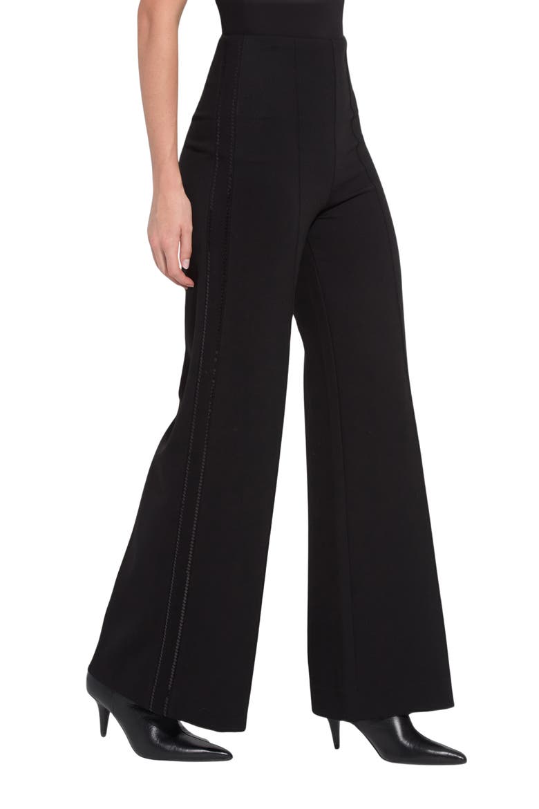 Aviana Ponte Wide Leg Pants, Alternate, color, BLACK