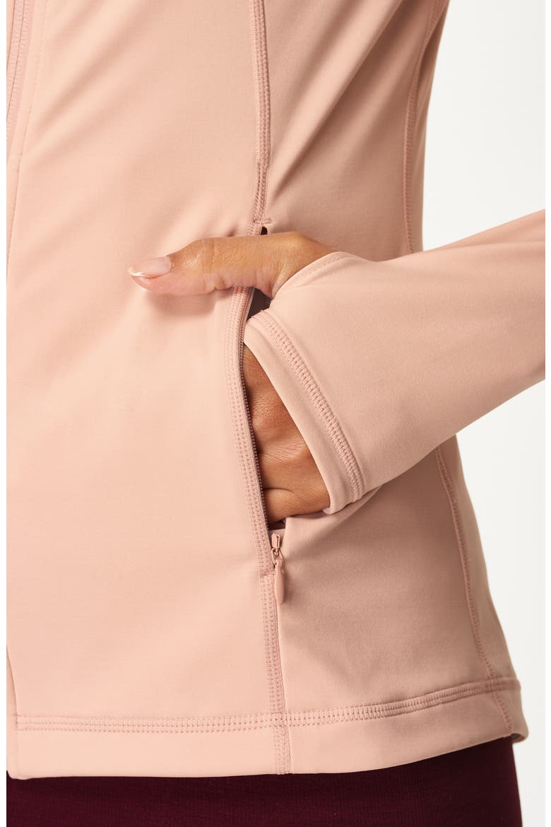 Power Workout Jacket, Alternate, color, MISTY ROSE PINK