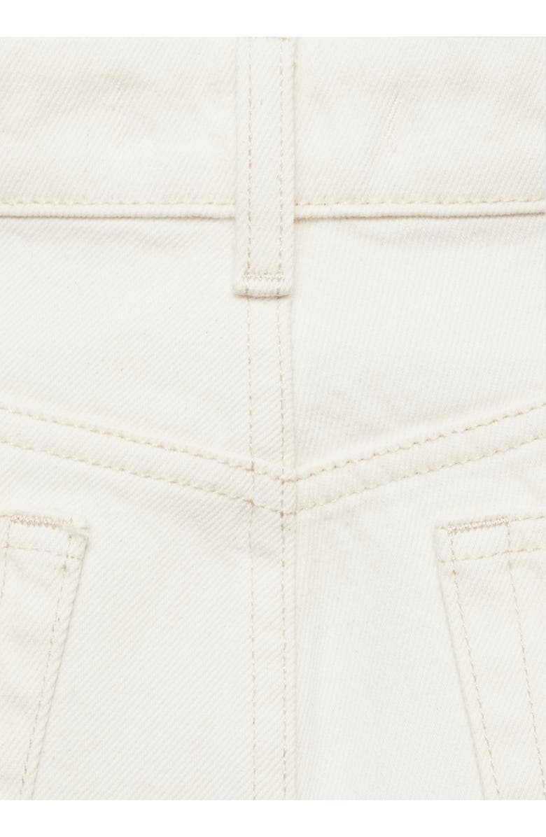 MANGO Seamed Crop Wide Leg Jeans, Alternate, color, Ecru